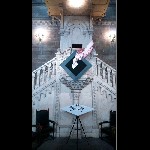 2014-453 - La Resurrection- Installation pour anamorphose sur boule miroir - Temple Neuf STRASBOURG